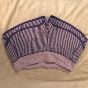 Lululemon speed short size 6 purple stripes